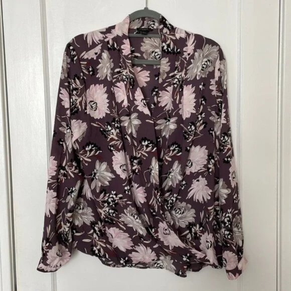Ann Taylor Factory Long Sleeve Blouse Size Large Petite LP - Picture 4 of 4